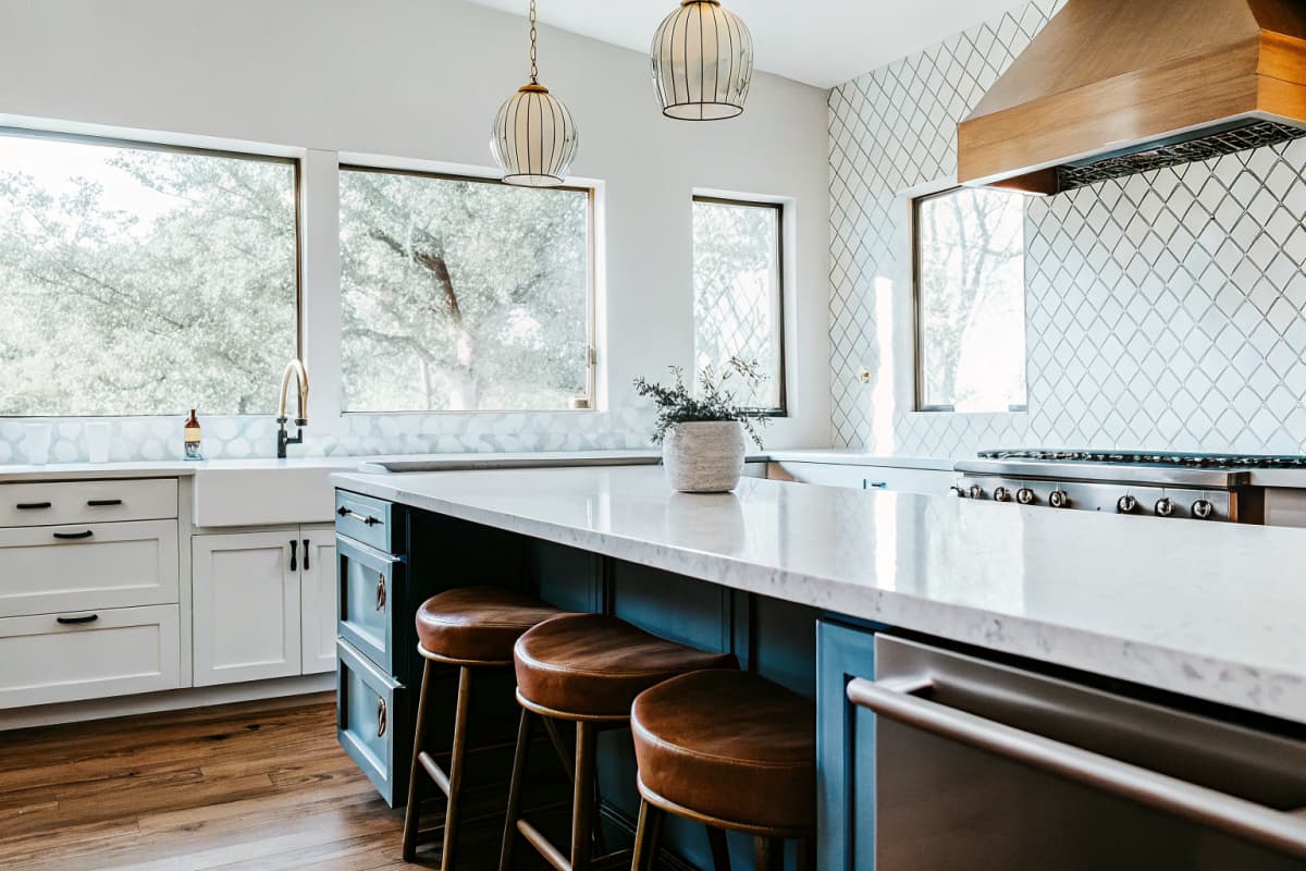 Beautifully completed luxury kitchen remodel showcasing contractor craftsmanship