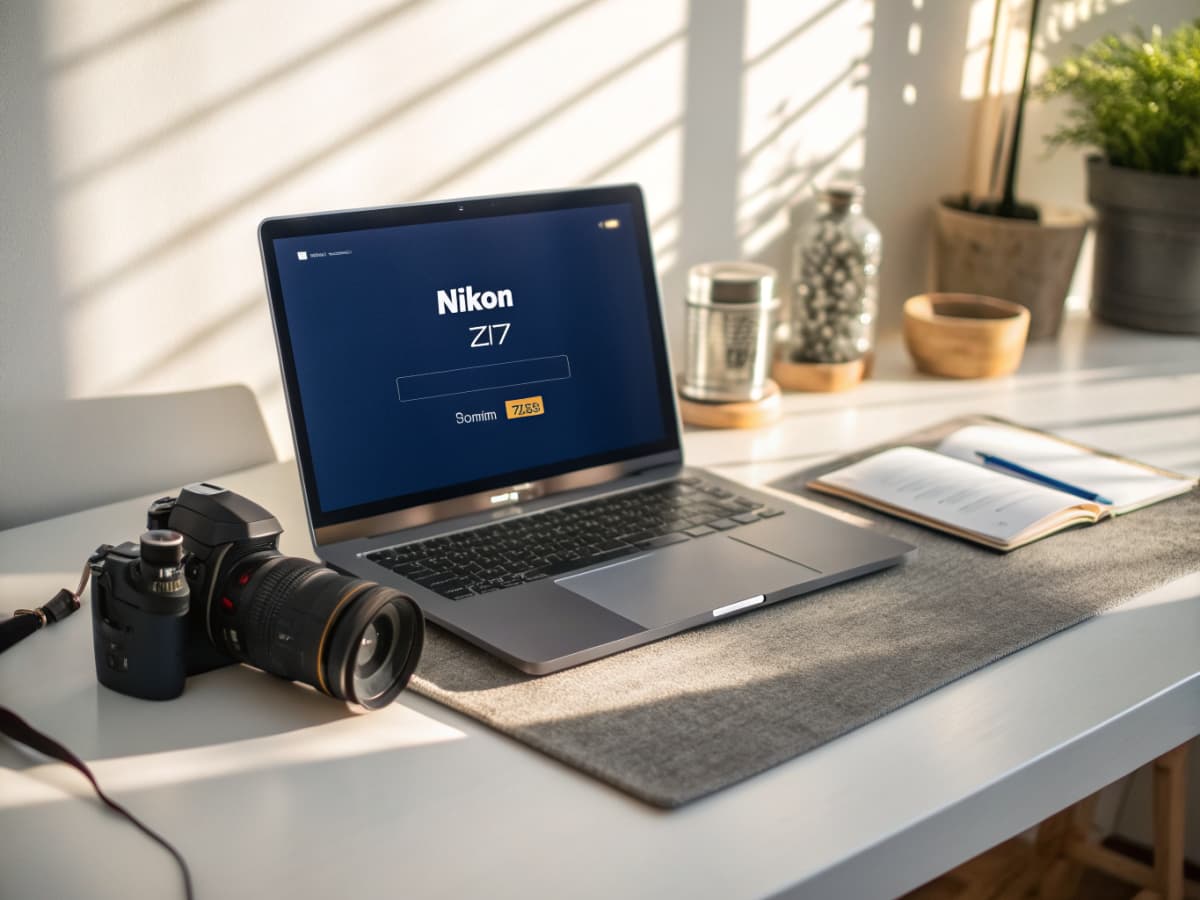 Custom domain name registration and professional business email setup on a laptop screen