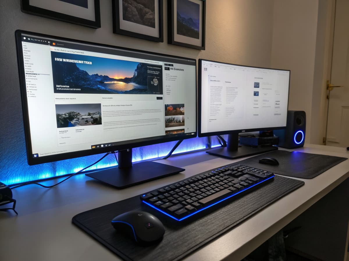 Professional website being built quickly on a modern computer workspace