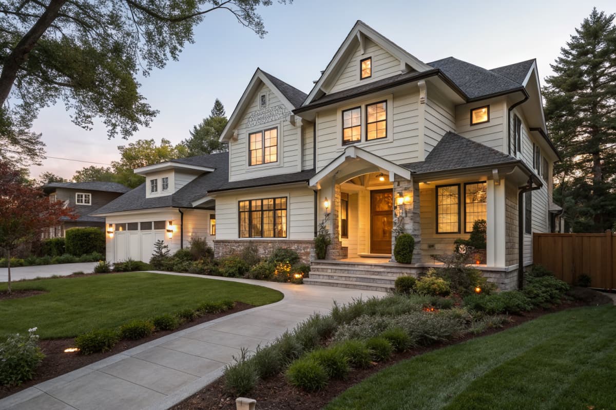 Beautifully renovated craftsman-style home exterior — remodeling contractor result